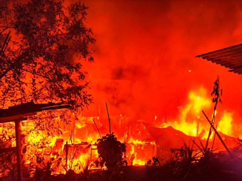 Asrama Polres Yang Terbakar malam tadi: Foto Jupran